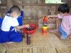 Kids playing with locally made toys
